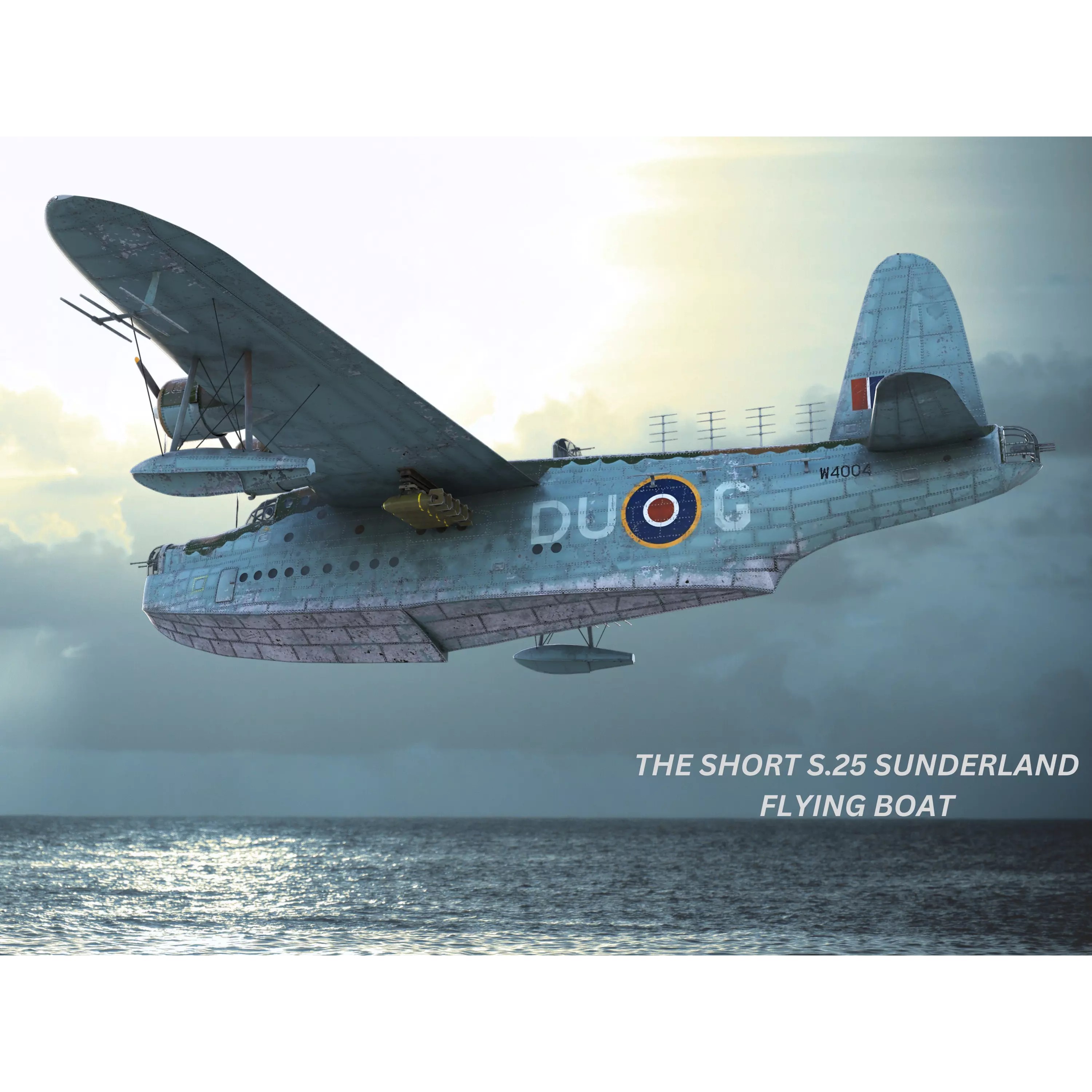 Short S.25 Sunderland - Low-Poly Game-Ready 3D Model - View 2