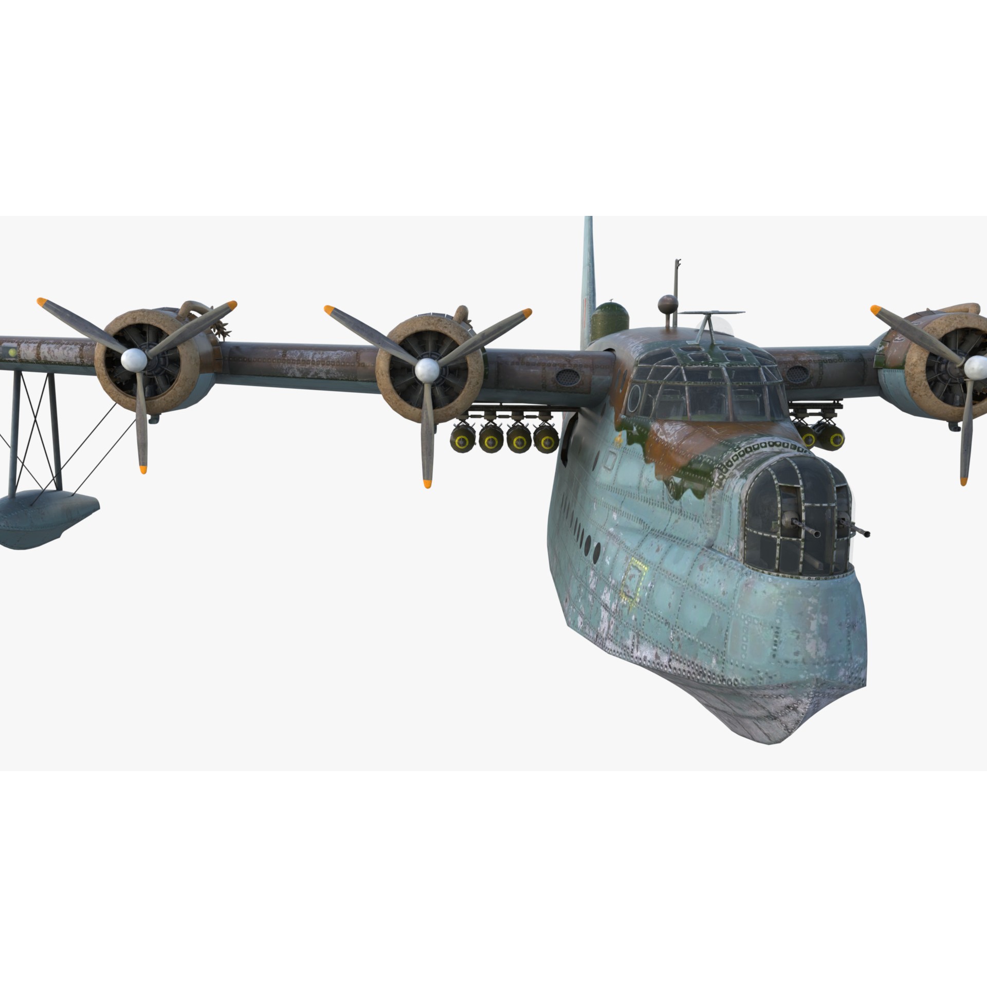 Short S.25 Sunderland - Low-Poly Game-Ready 3D Model - View 8