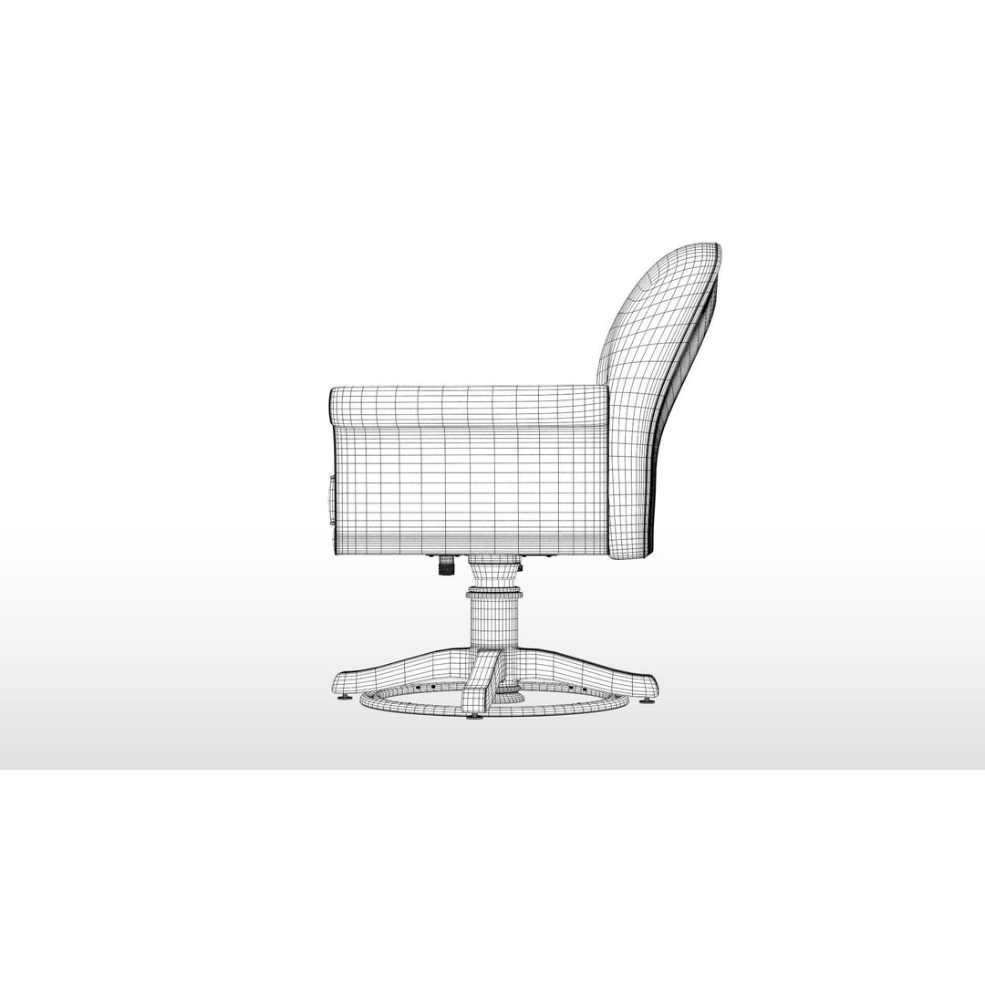 Floral Swivel Chair 3D Model – PBR Furniture Asset, FBX - View 13