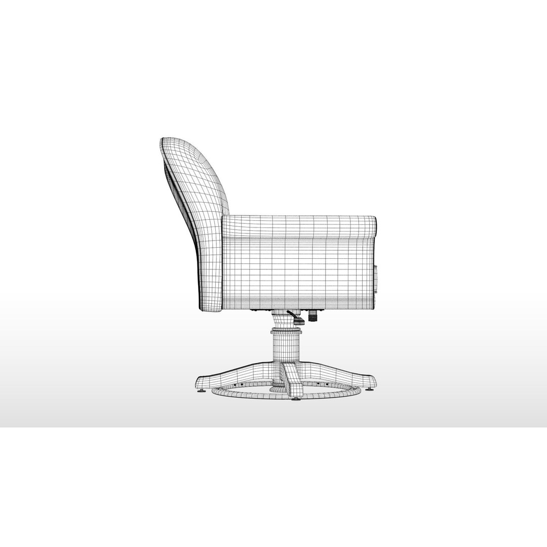 Floral Swivel Chair 3D Model – PBR Furniture Asset, FBX - View 16