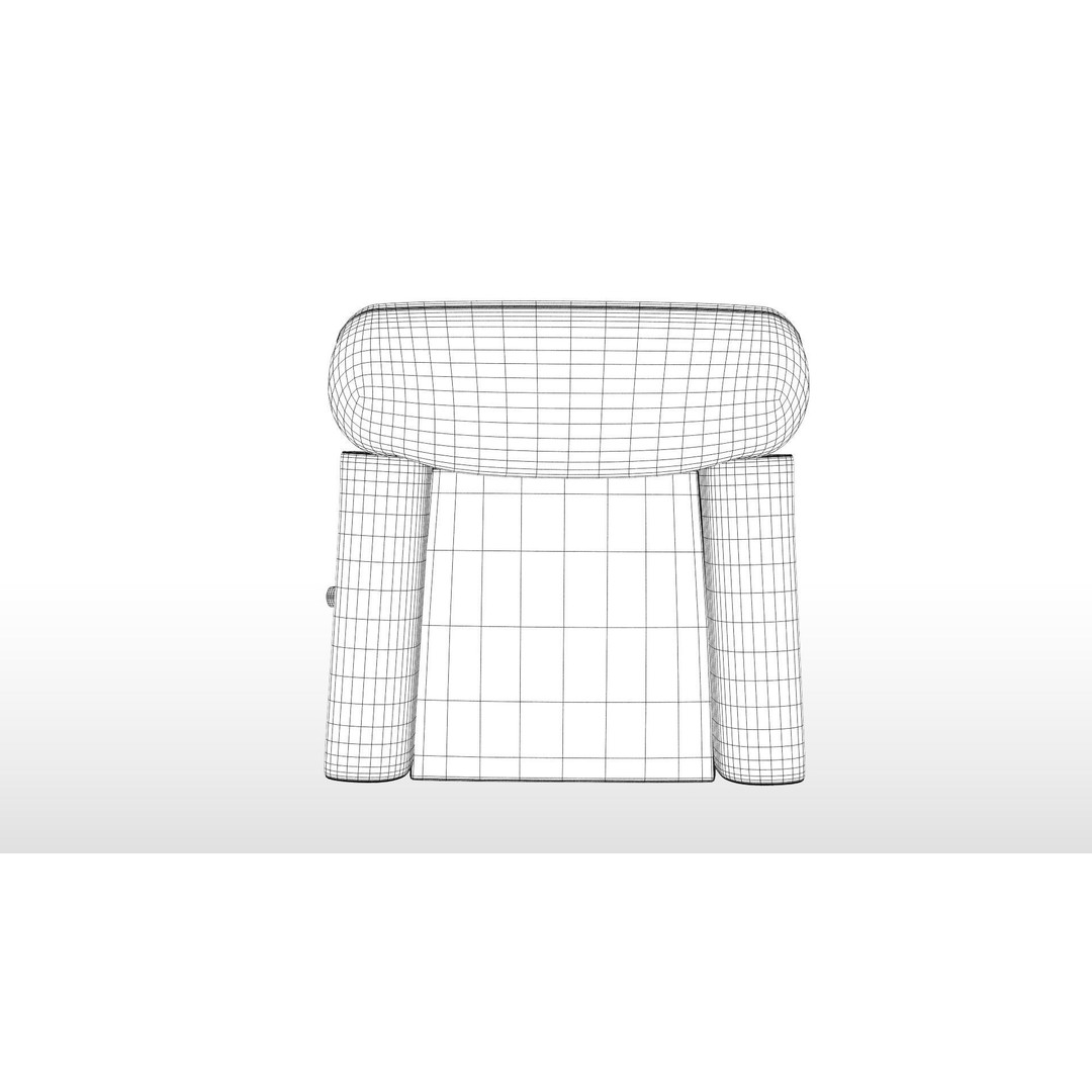 Floral Swivel Chair 3D Model – PBR Furniture Asset, FBX - View 18