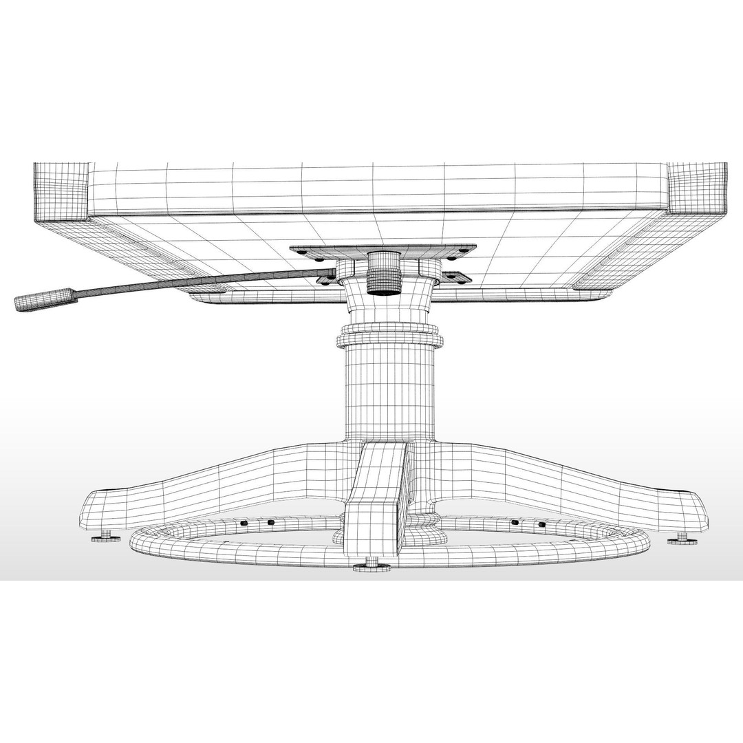 Floral Swivel Chair 3D Model – PBR Furniture Asset, FBX - View 21