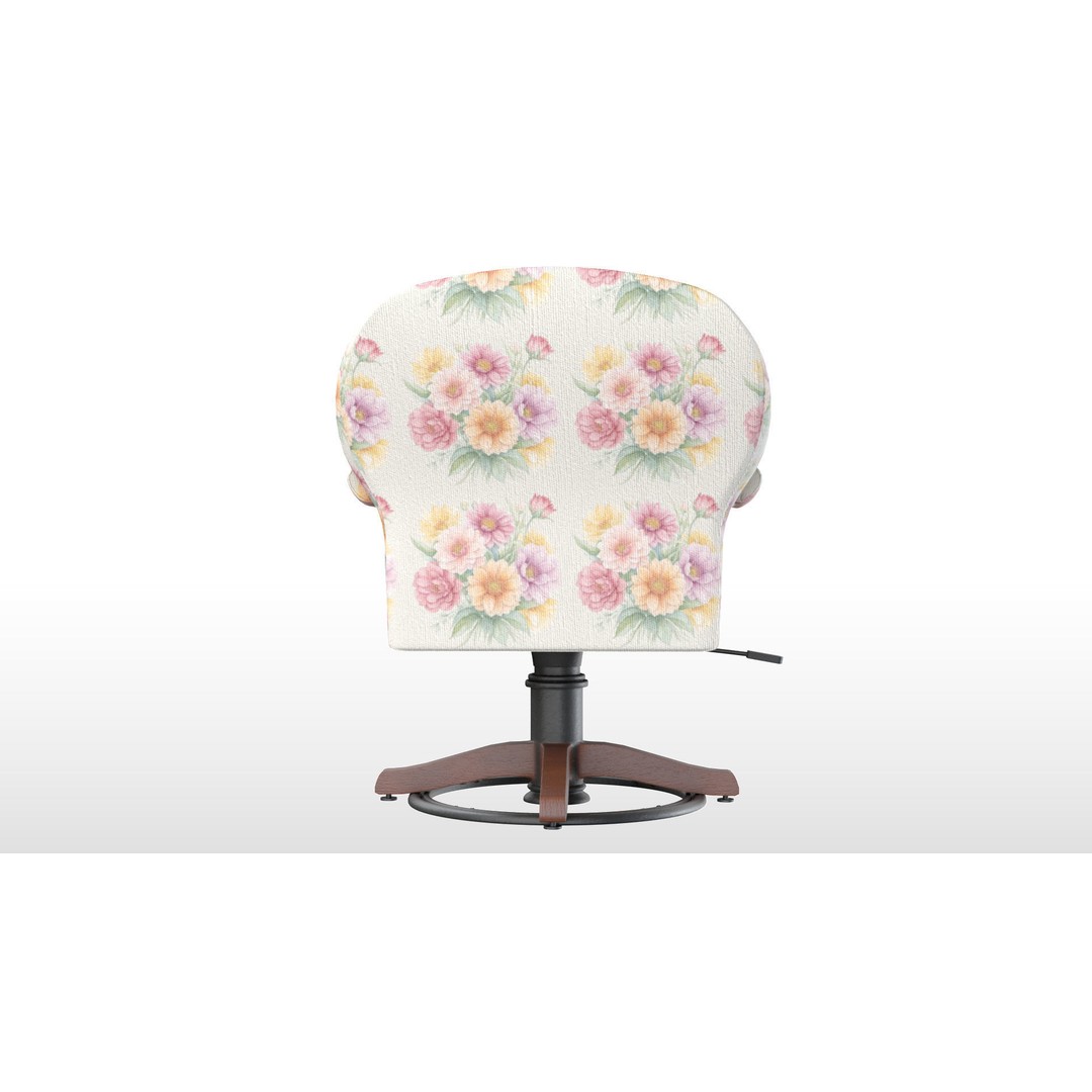 Floral Swivel Chair 3D Model – PBR Furniture Asset, FBX - View 5