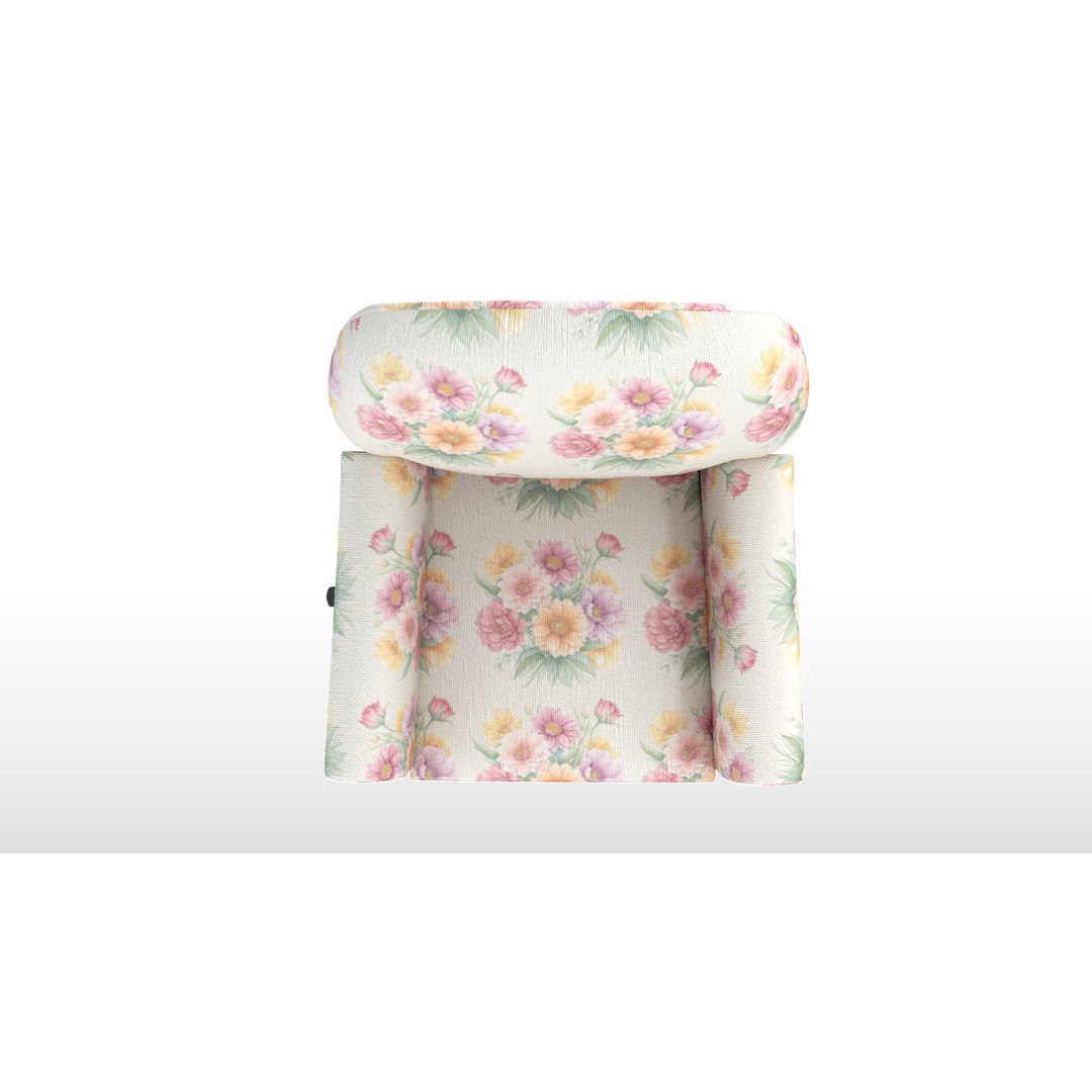 Floral Swivel Chair 3D Model – PBR Furniture Asset, FBX - View 9
