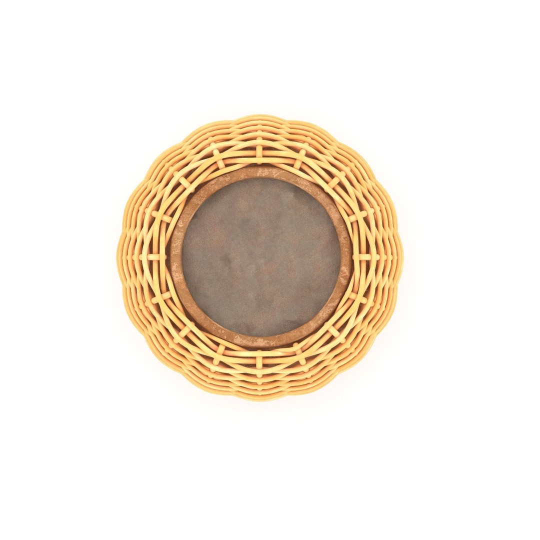 Woven Stone Flower Pot 3D Model – PBR Interior Decoration, FBX, OBJ