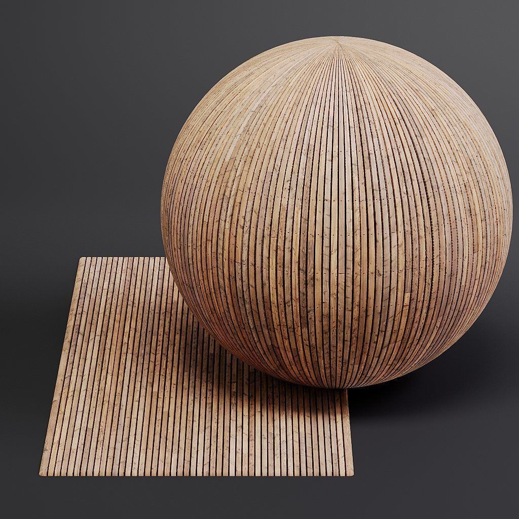 Wood Facade 3D Model – Timber Cladding PBR Textures, 8K Seamless