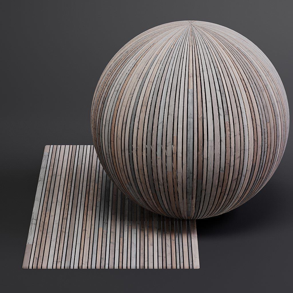 Wood Facade 3D Model – Timber Cladding PBR Textures, 8K Seamless - View 15