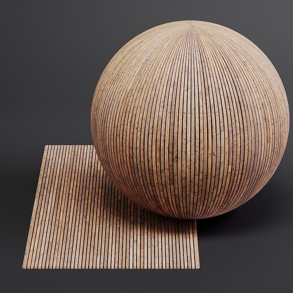 Wood Facade 3D Model – Timber Cladding PBR Textures, 8K Seamless - View 31