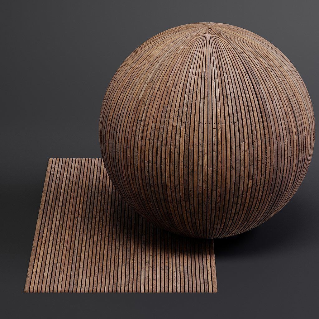 Wood Facade 3D Model – Timber Cladding PBR Textures, 8K Seamless - View 33