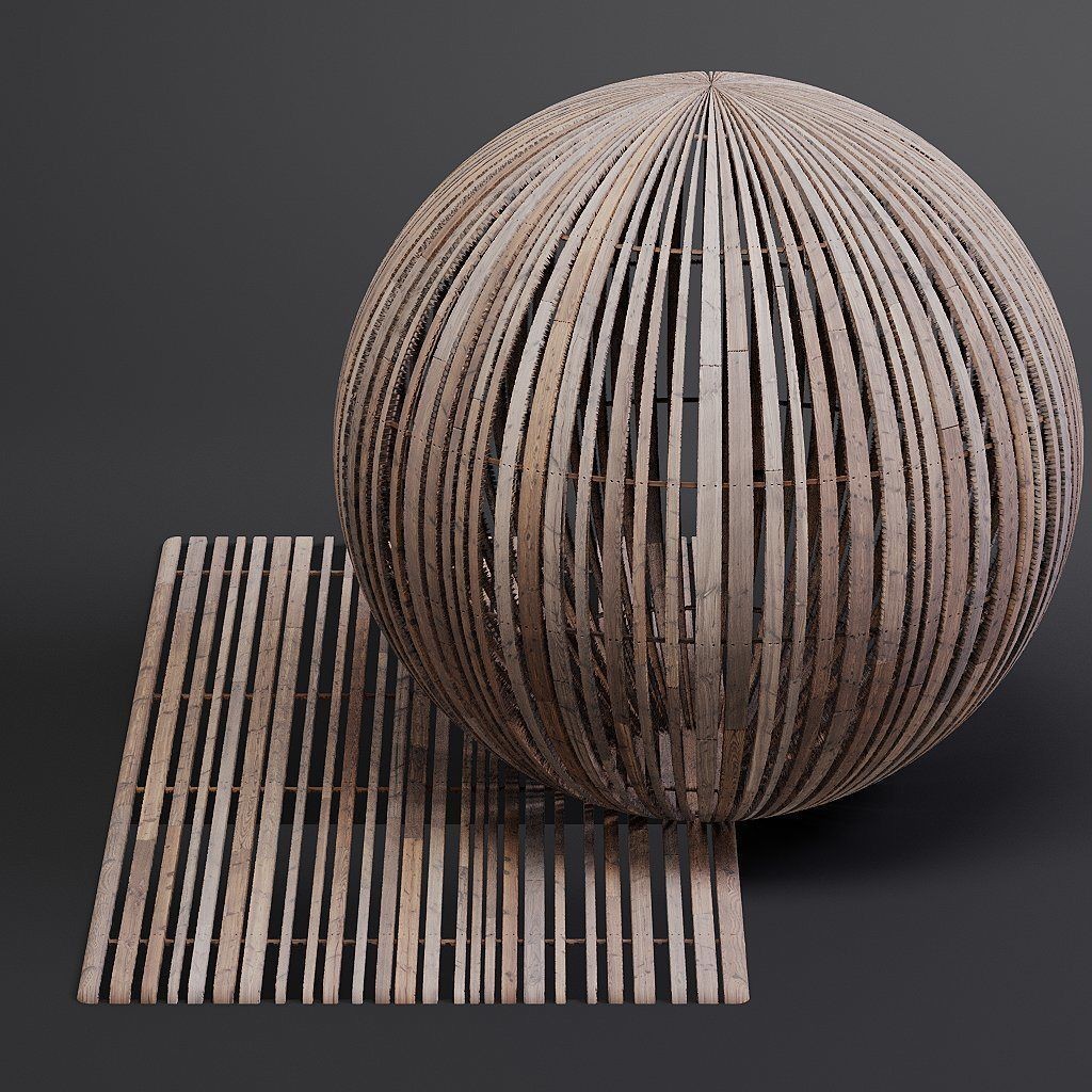 Wood Facade 3D Model – Timber Cladding PBR Textures, 8K Seamless - View 39