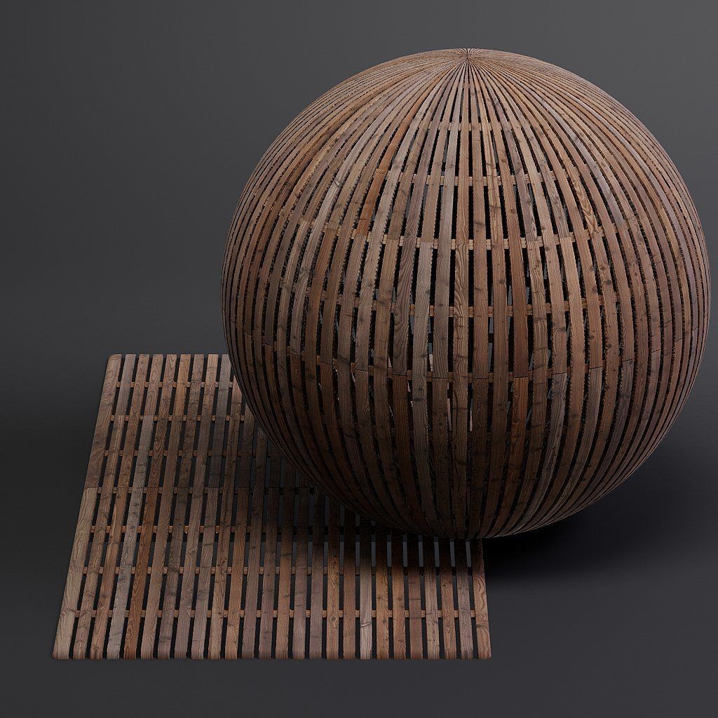 Wood Facade 3D Model – Timber Cladding PBR Textures, 8K Seamless - View 51