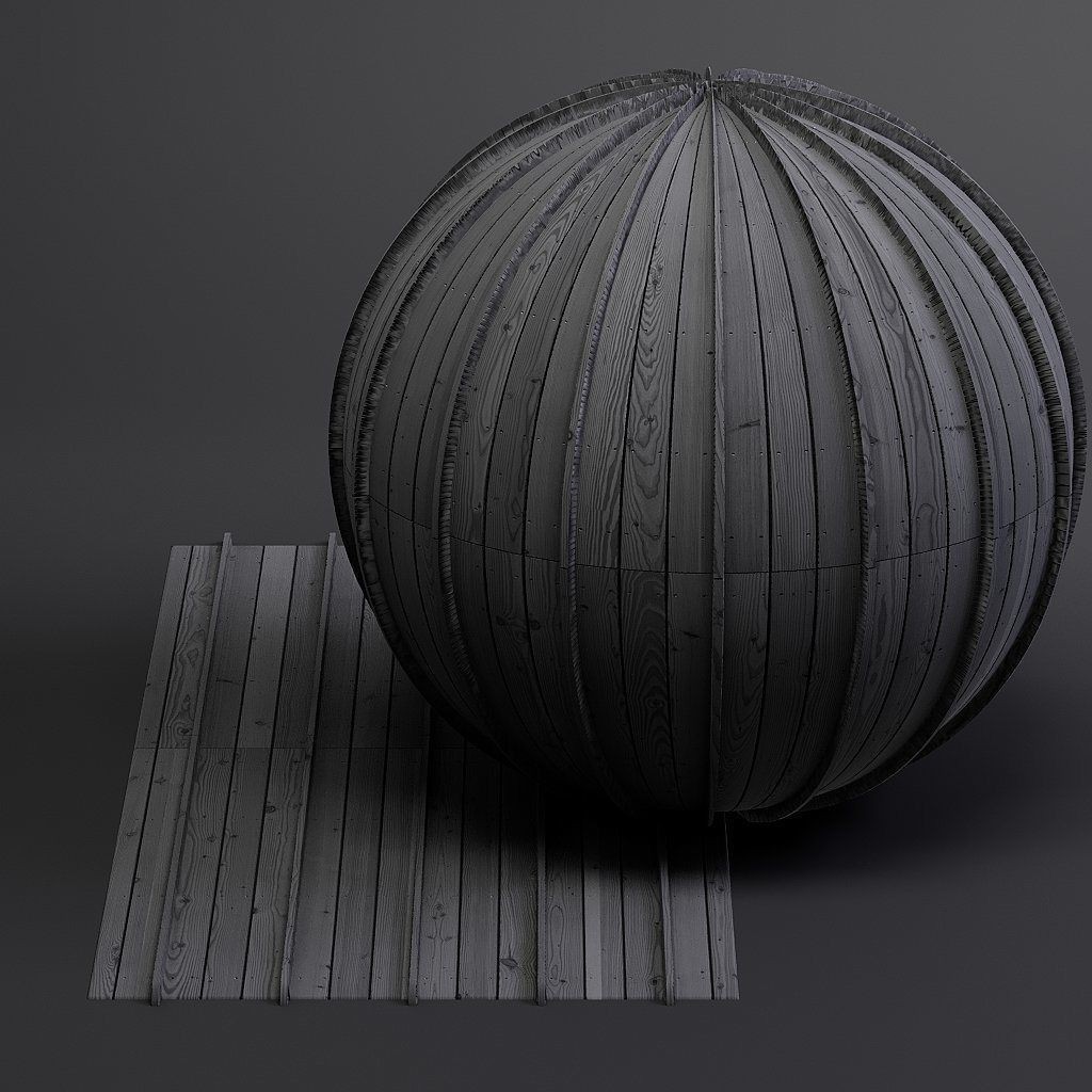 Wood Facade 3D Model – Timber Cladding PBR Textures, 8K Seamless - View 63