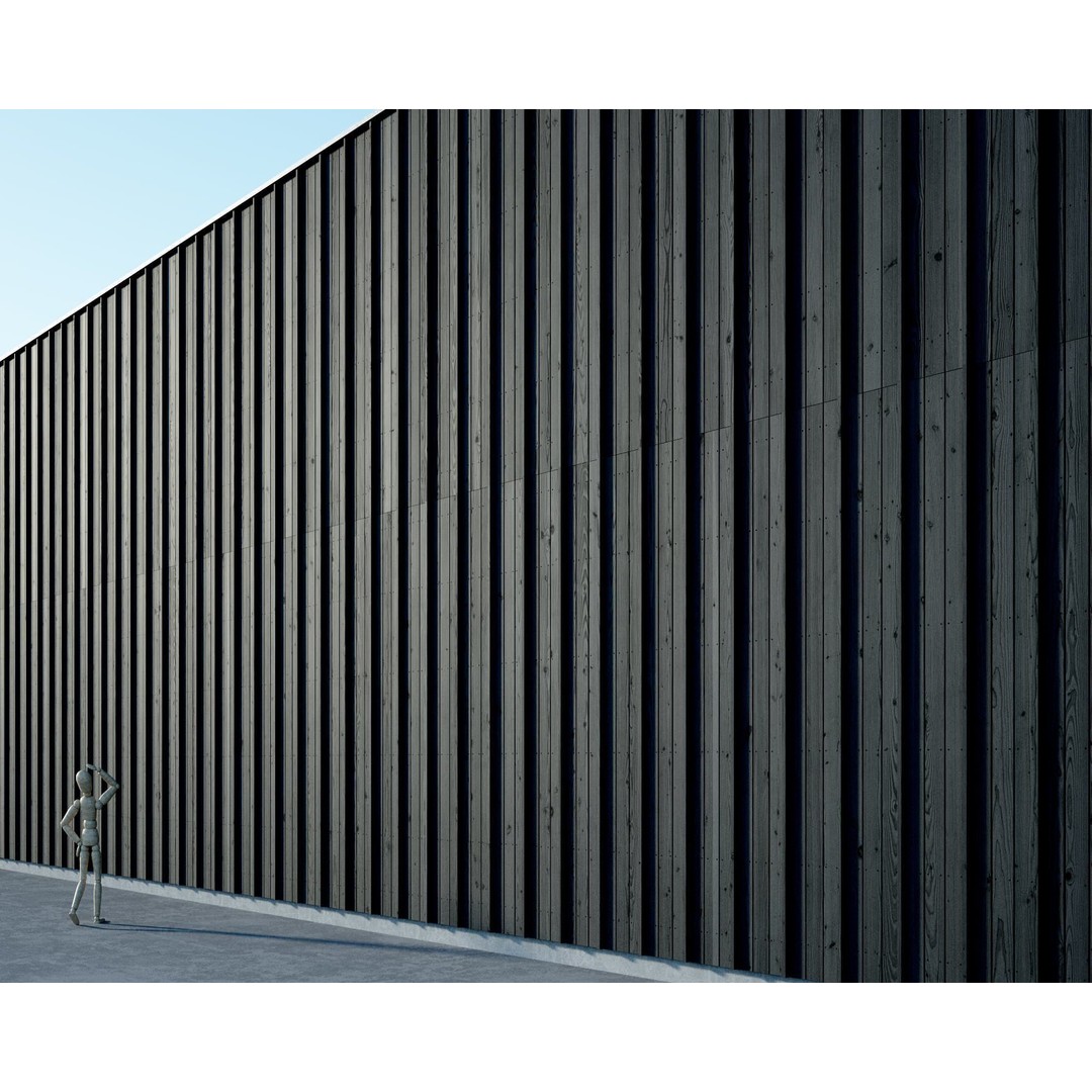 Wood Facade 3D Model – Timber Cladding PBR Textures, 8K Seamless - View 64