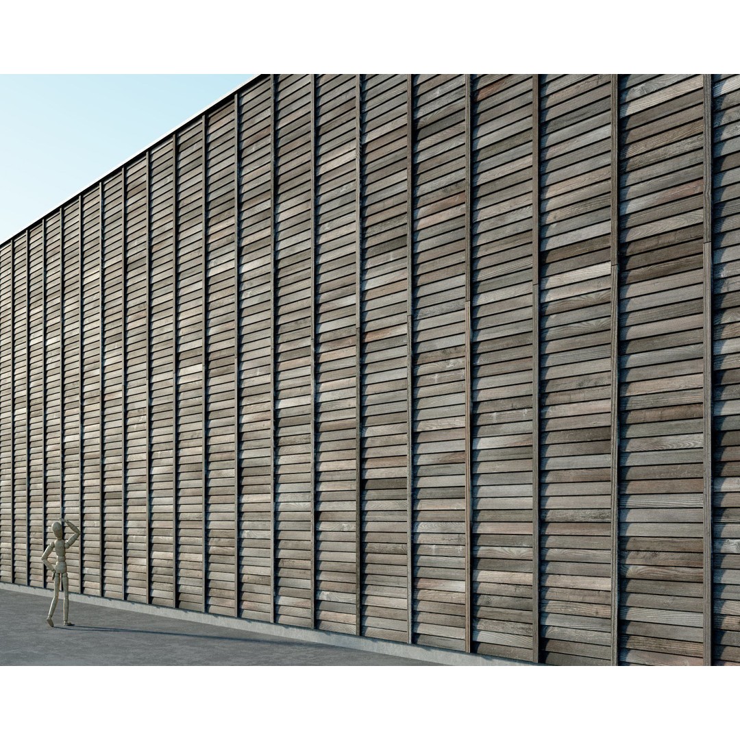 Wood Facade 3D Model – Timber Cladding PBR Textures, 8K Seamless - View 72