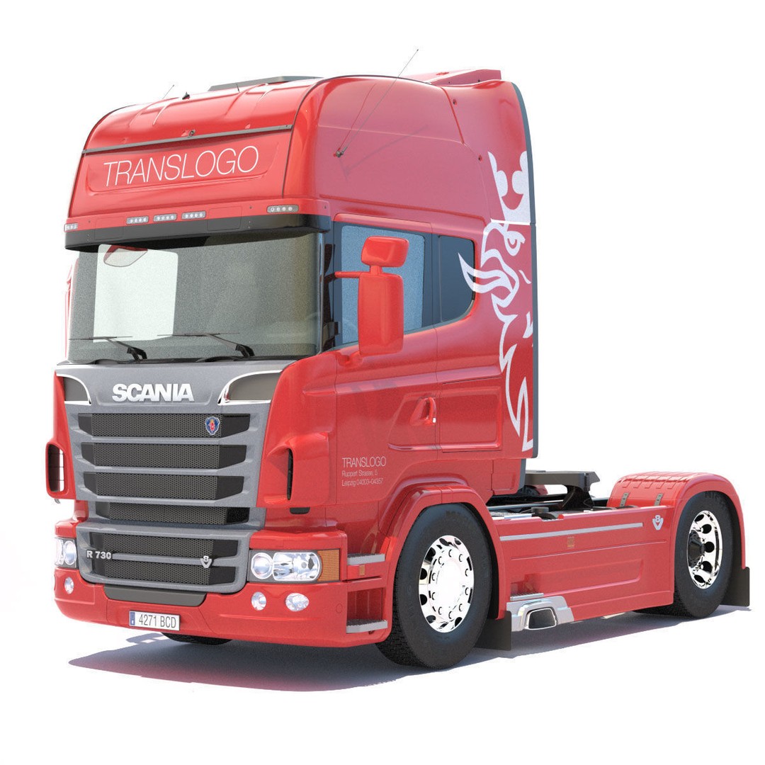 Euro Truck 3D Model – Detailed Aluminium Dumper, Game-Ready FBX - View 10