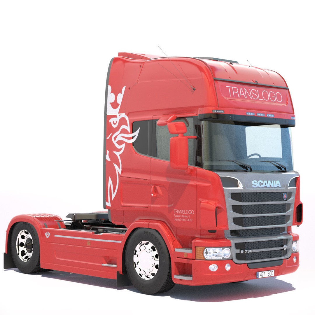Euro Truck 3D Model – Detailed Aluminium Dumper, Game-Ready FBX - View 11