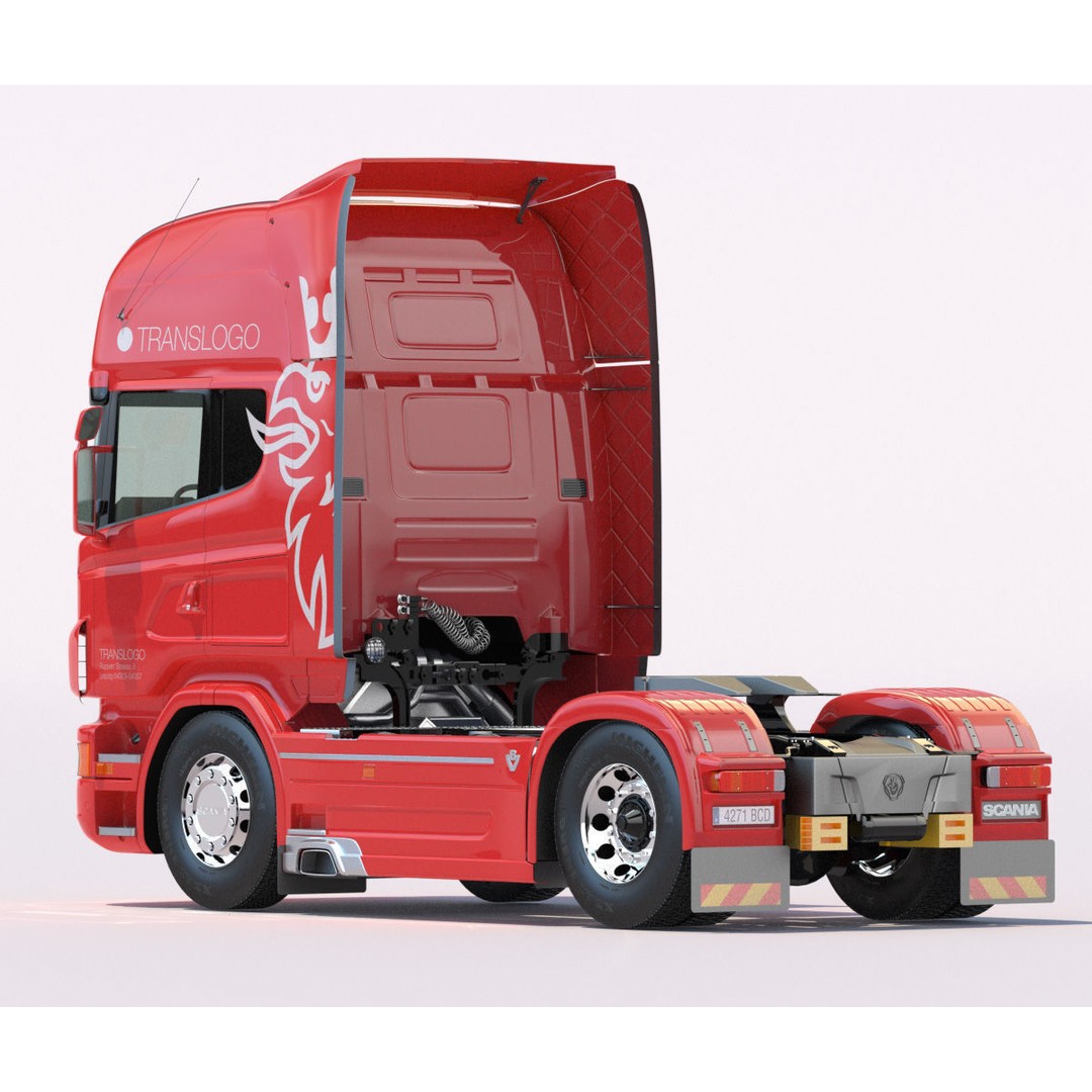 Euro Truck 3D Model – Detailed Aluminium Dumper, Game-Ready FBX - View 13
