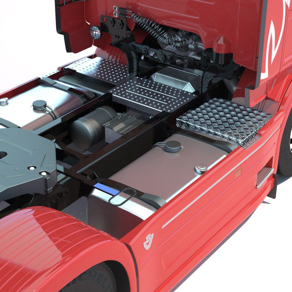 Euro Truck 3D Model – Detailed Aluminium Dumper, Game-Ready FBX - View 19