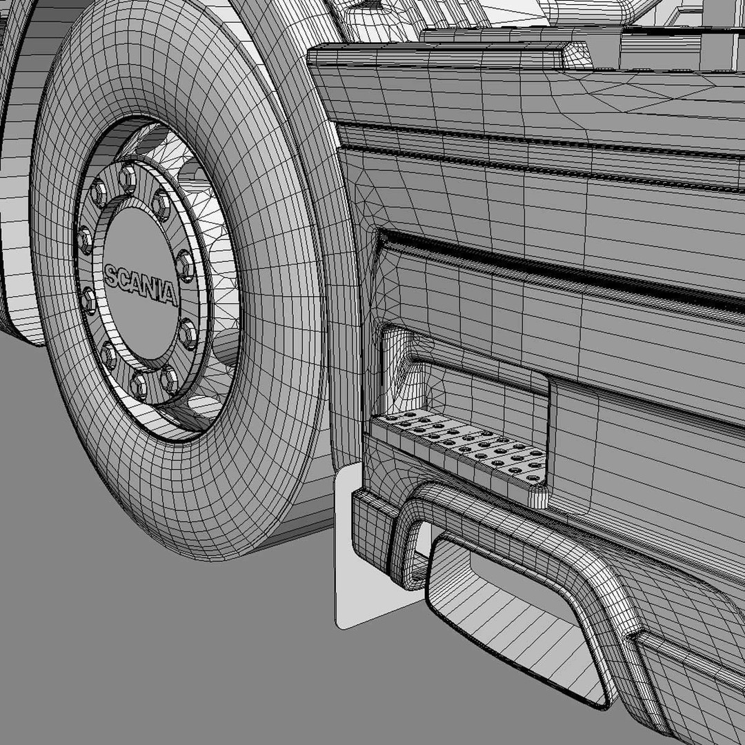 Euro Truck 3D Model – Detailed Aluminium Dumper, Game-Ready FBX - View 30