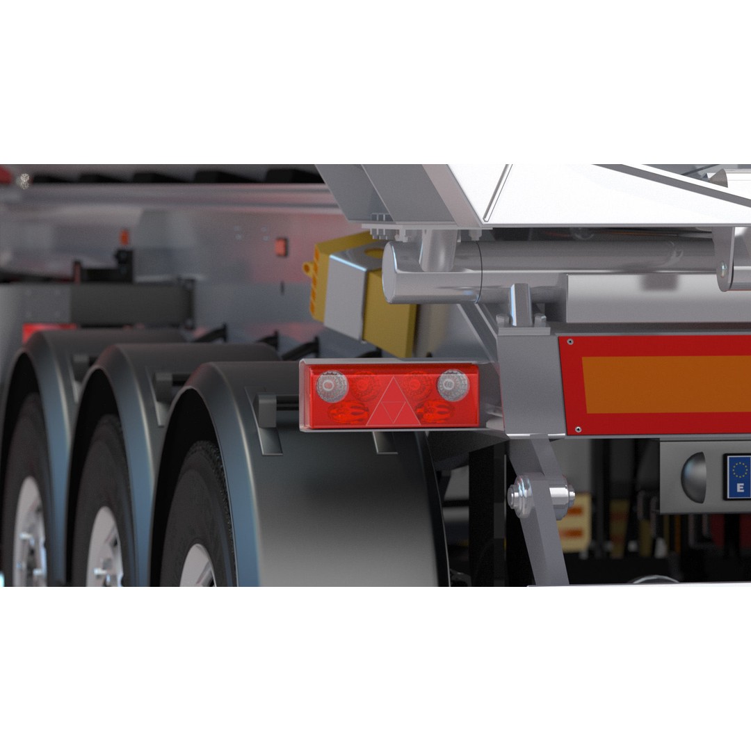 Euro Truck 3D Model – Detailed Aluminium Dumper, Game-Ready FBX - View 9