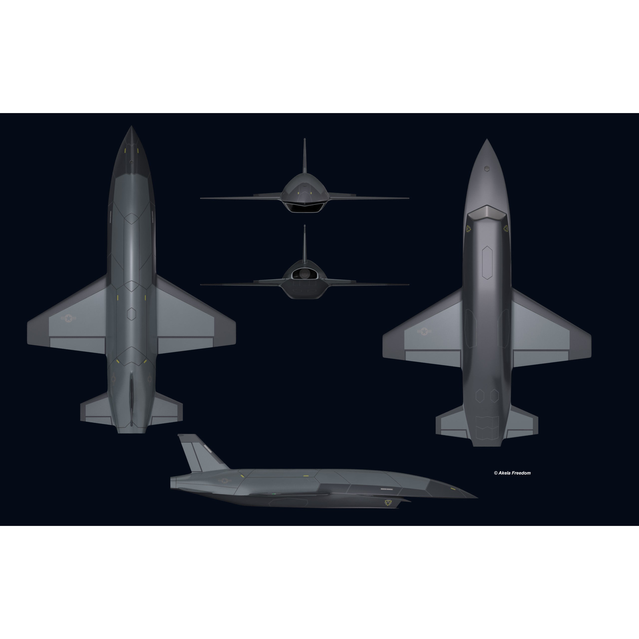 Fury UCAV - Game-Ready 3D Model - View 11
