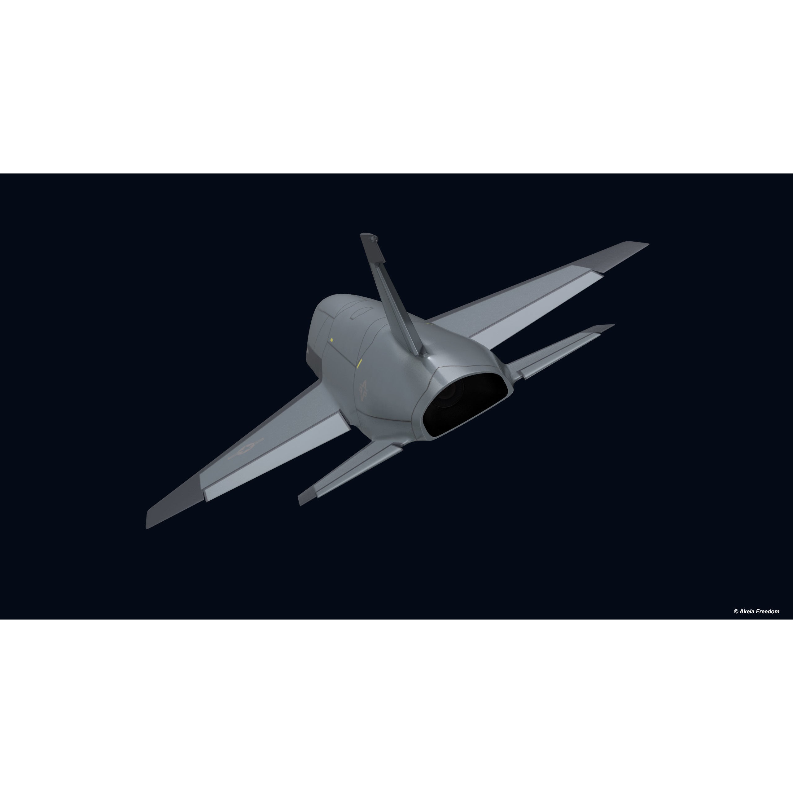 Fury UCAV - Game-Ready 3D Model - View 9