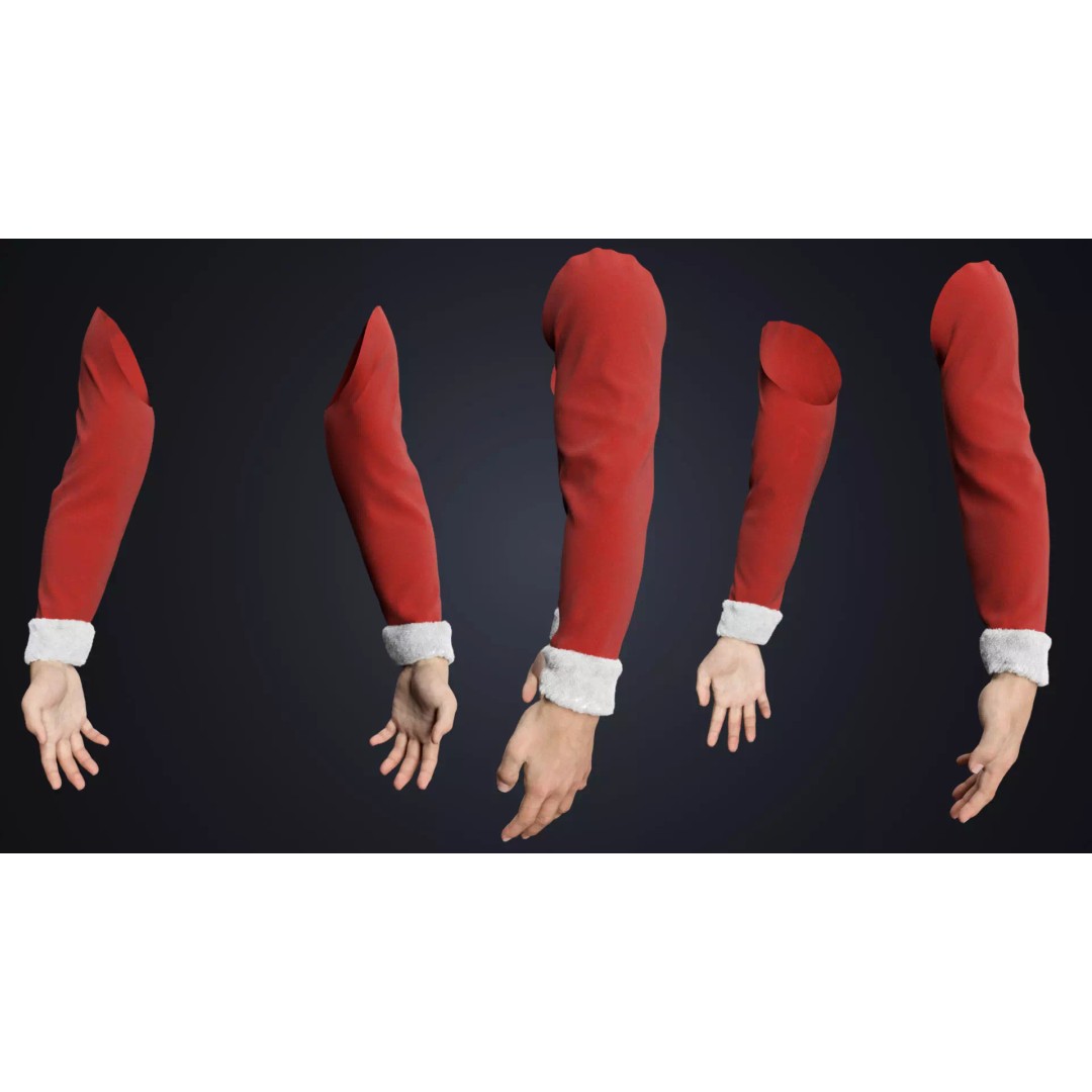 Realistic Santa Arms 3D Model – Cinematic Rigged Character for Blender - View 3