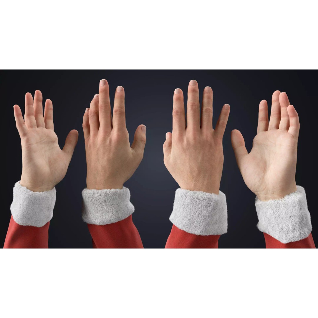 Realistic Santa Arms 3D Model – Cinematic Rigged Character for Blender - View 4
