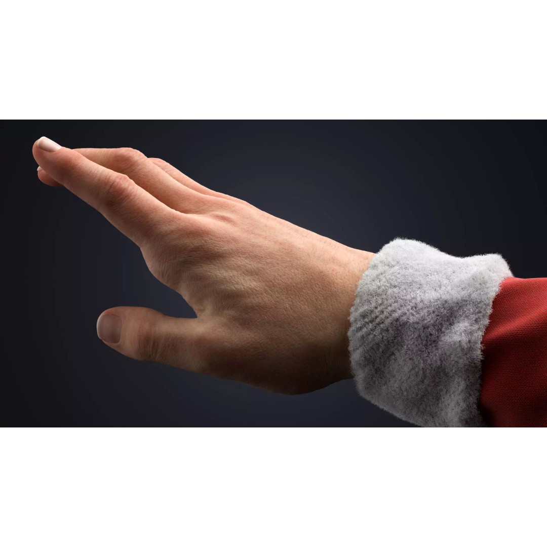 Realistic Santa Arms 3D Model – Cinematic Rigged Character for Blender - View 6