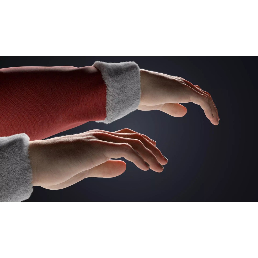 Realistic Santa Arms 3D Model – Cinematic Rigged Character for Blender - View 7
