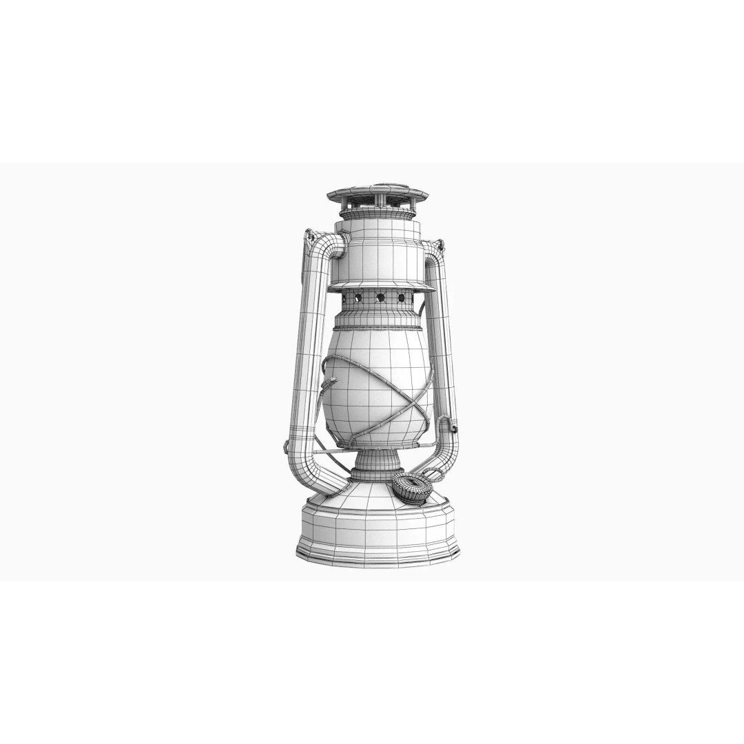 Old Green Lantern 3D Model – Low Poly PBR Textures for Real-Time Use - View 11