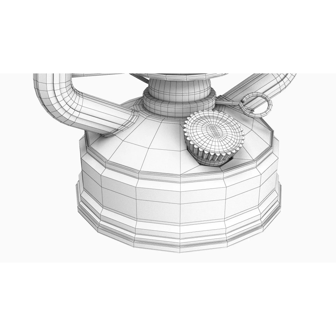 Old Green Lantern 3D Model – Low Poly PBR Textures for Real-Time Use - View 13