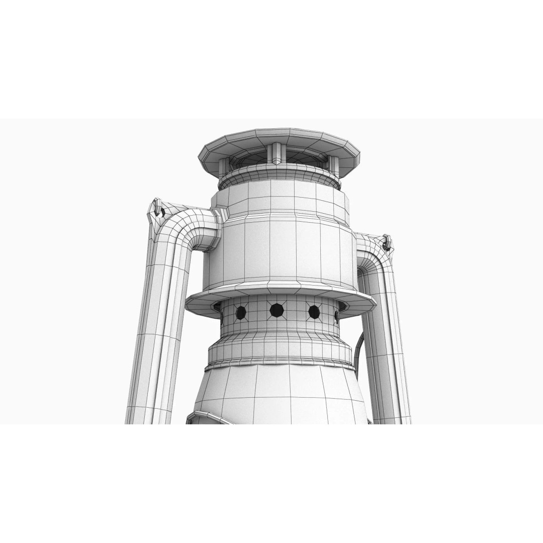 Old Green Lantern 3D Model – Low Poly PBR Textures for Real-Time Use - View 14