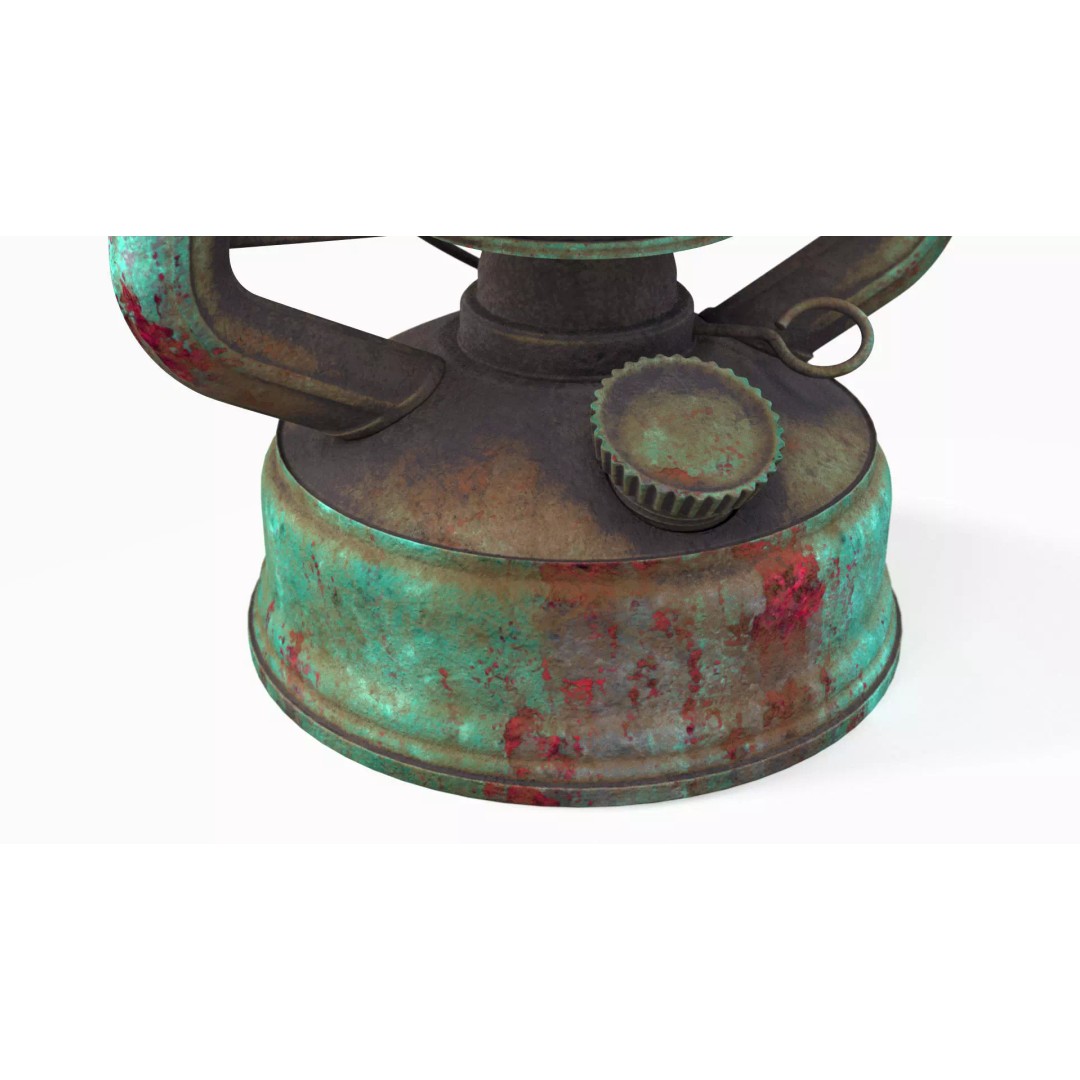 Old Green Lantern 3D Model – Low Poly PBR Textures for Real-Time Use - View 9