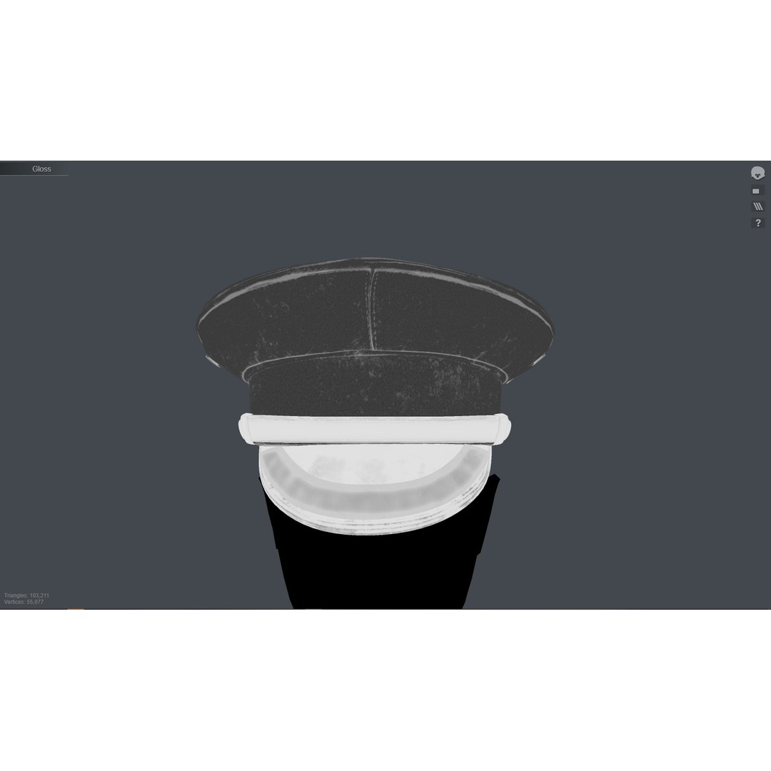 Flat Cap 3D Model – Vintage Style, Low Poly, PBR Textures, FBX & OBJ - View 17
