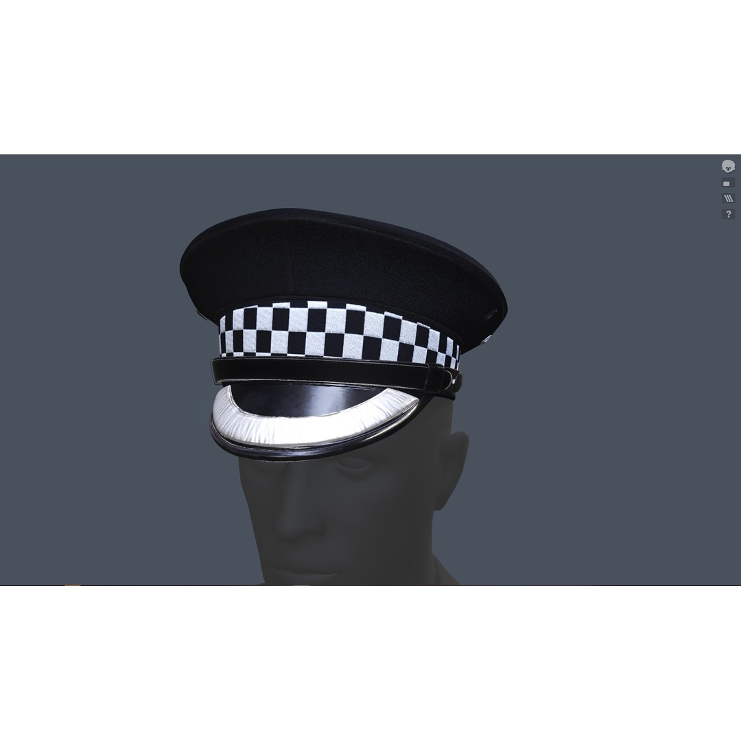 Flat Cap 3D Model – Vintage Style, Low Poly, PBR Textures, FBX & OBJ - View 24