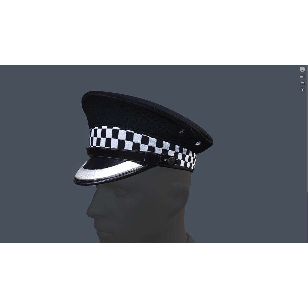 Flat Cap 3D Model – Vintage Style, Low Poly, PBR Textures, FBX & OBJ - View 25