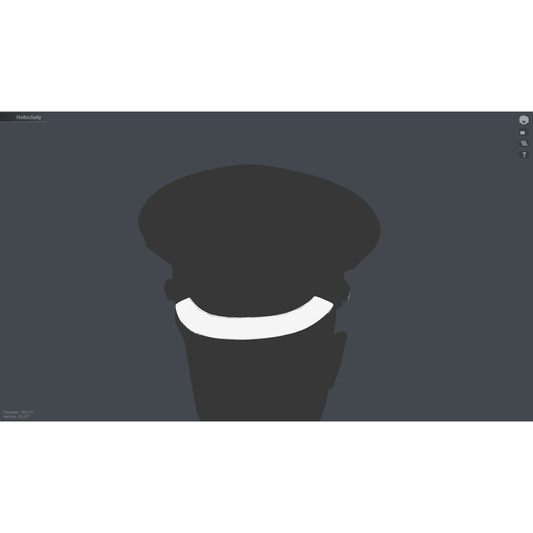 Flat Cap 3D Model – Vintage Style, Low Poly, PBR Textures, FBX & OBJ - View 9