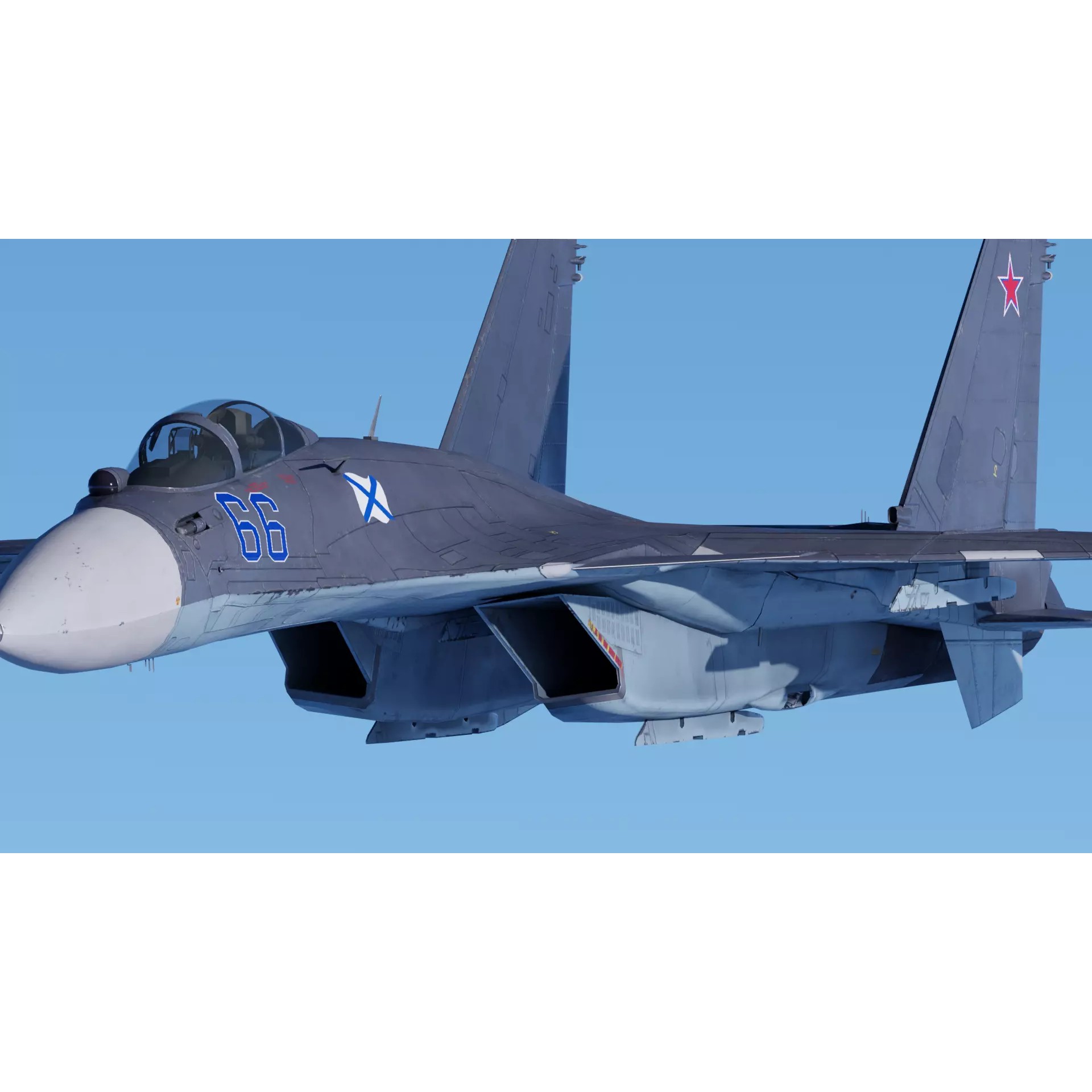 Soukhoi Su-33 - Low-Poly Game-Ready 3D Model - View 12