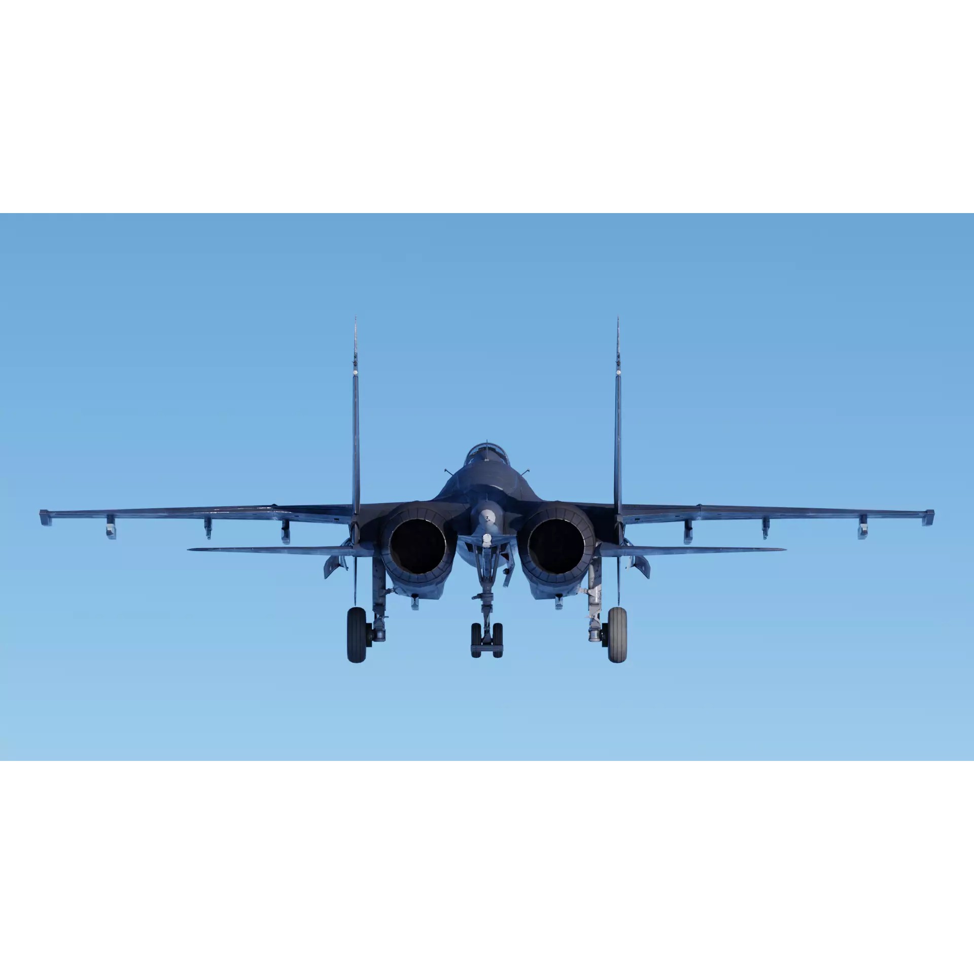 Soukhoi Su-33 - Low-Poly Game-Ready 3D Model - View 17
