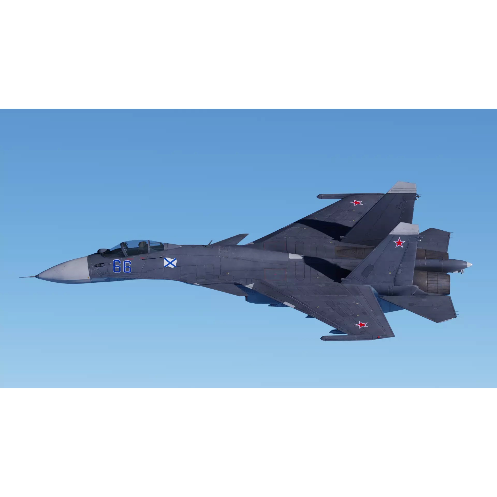 Soukhoi Su-33 - Low-Poly Game-Ready 3D Model - View 4
