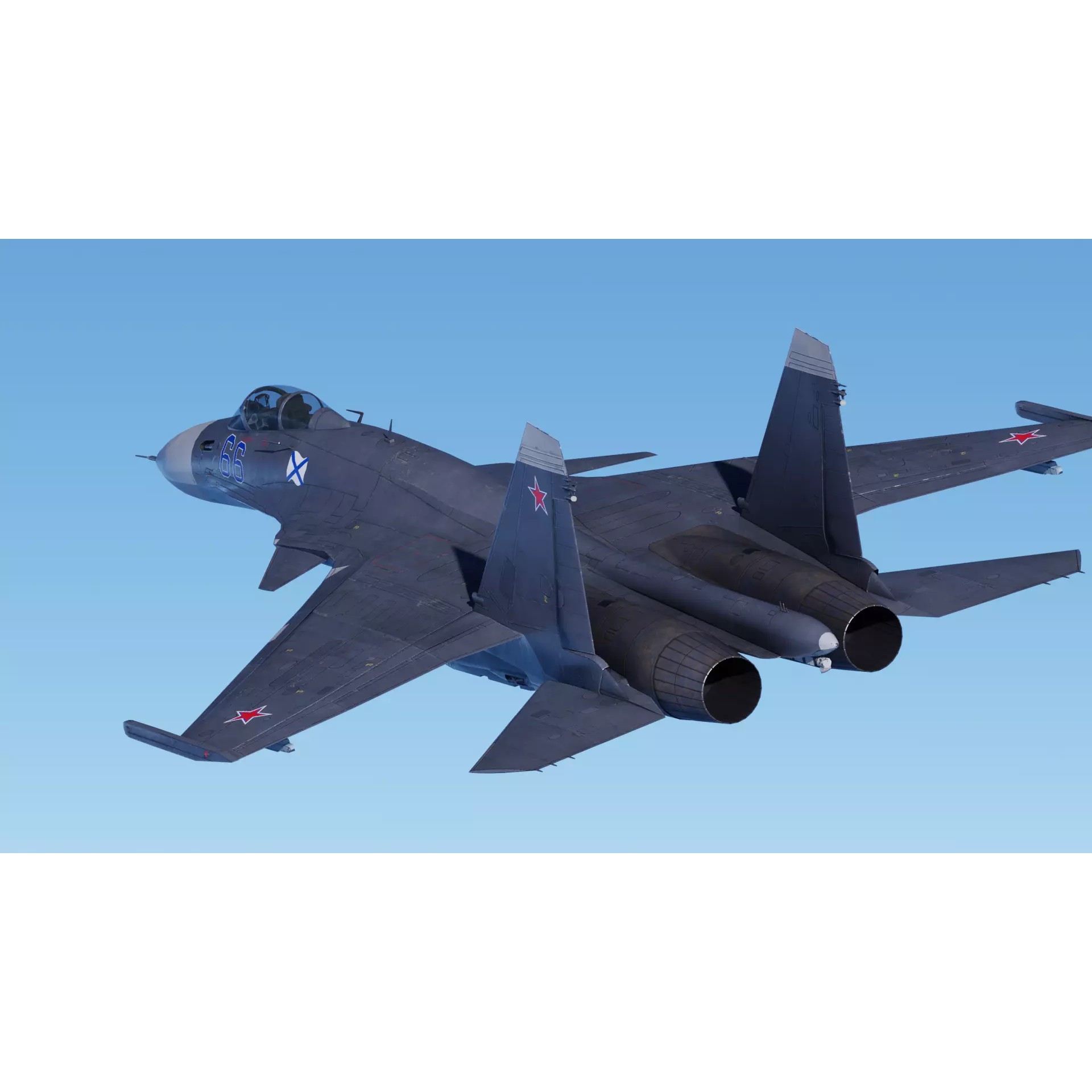 Soukhoi Su-33 - Low-Poly Game-Ready 3D Model - View 5