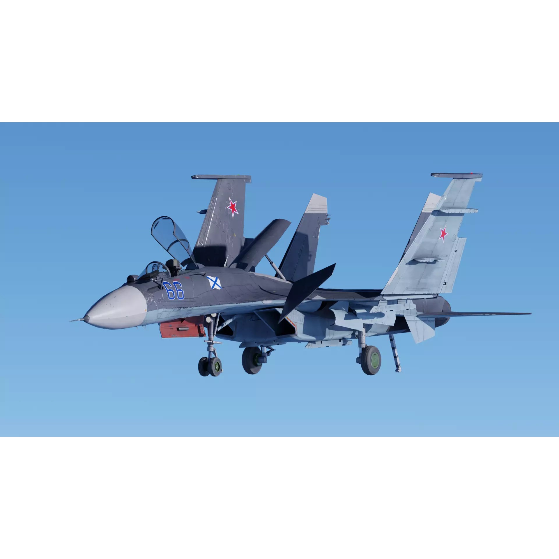 Soukhoi Su-33 - Low-Poly Game-Ready 3D Model - View 7