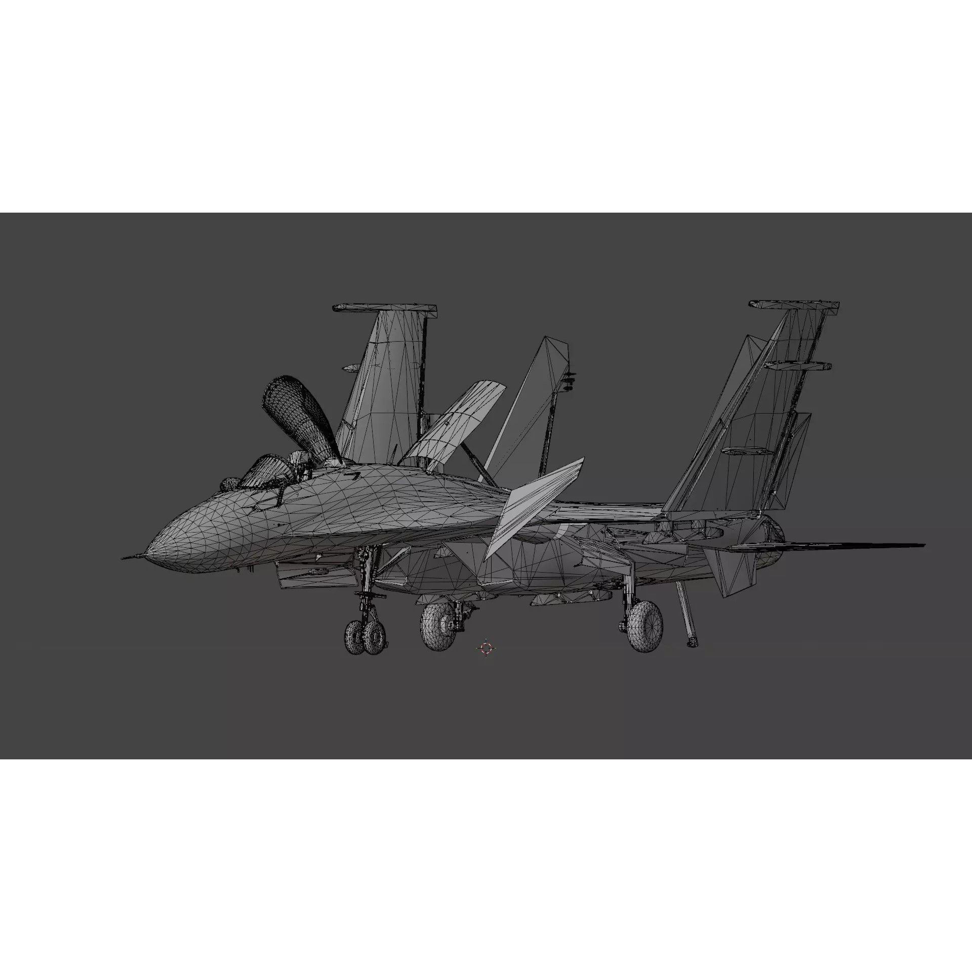 Soukhoi Su-33 - Low-Poly Game-Ready 3D Model - View 8