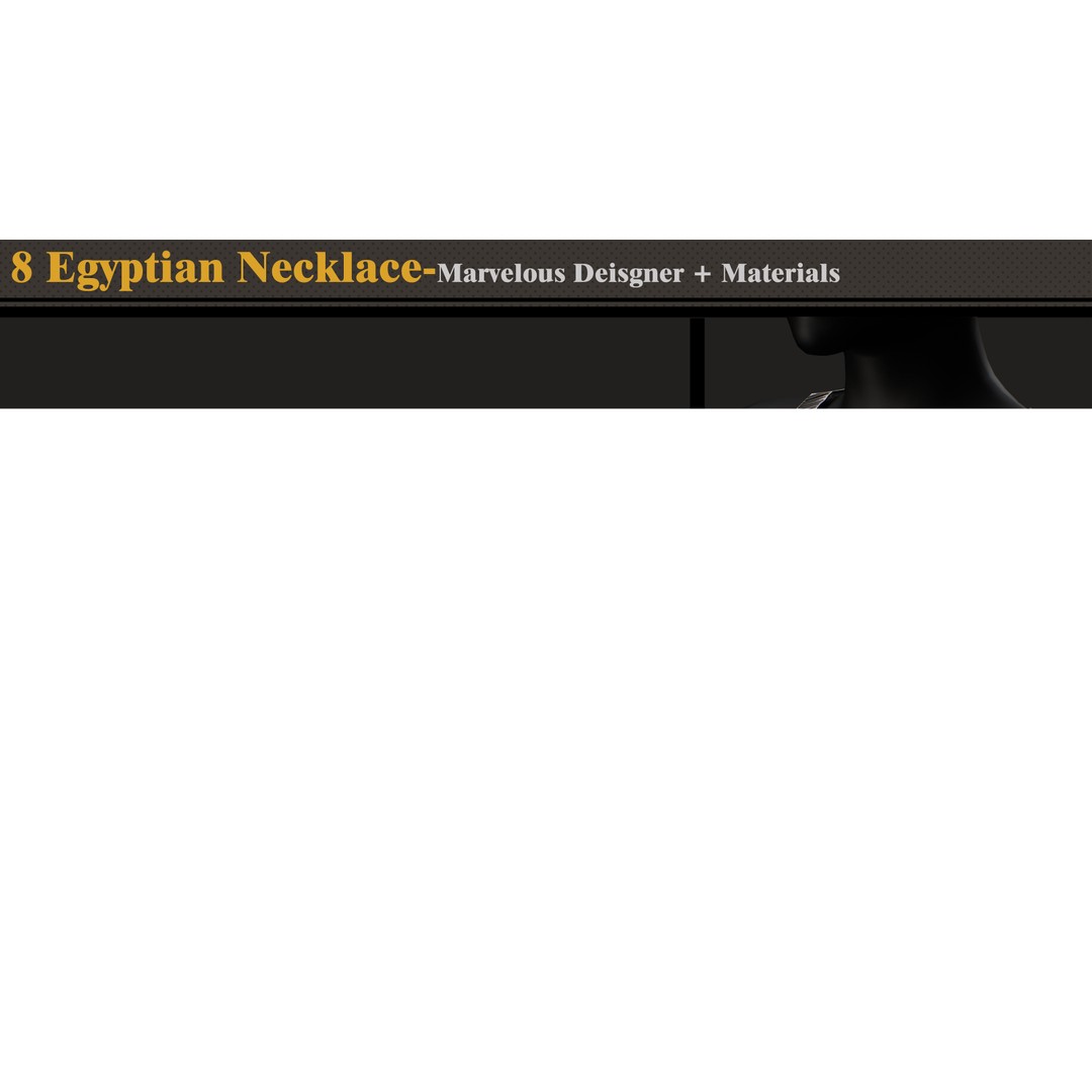 Egyptian Necklace 3D Model – PBR Textures, FBX & OBJ Formats - View 4