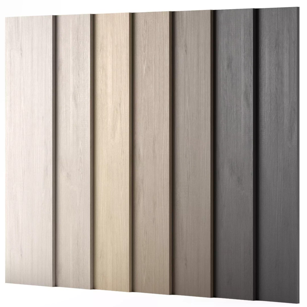 Oak Wood Material 3D Model – 7 Seamless Colors, PBR Textures - View 2