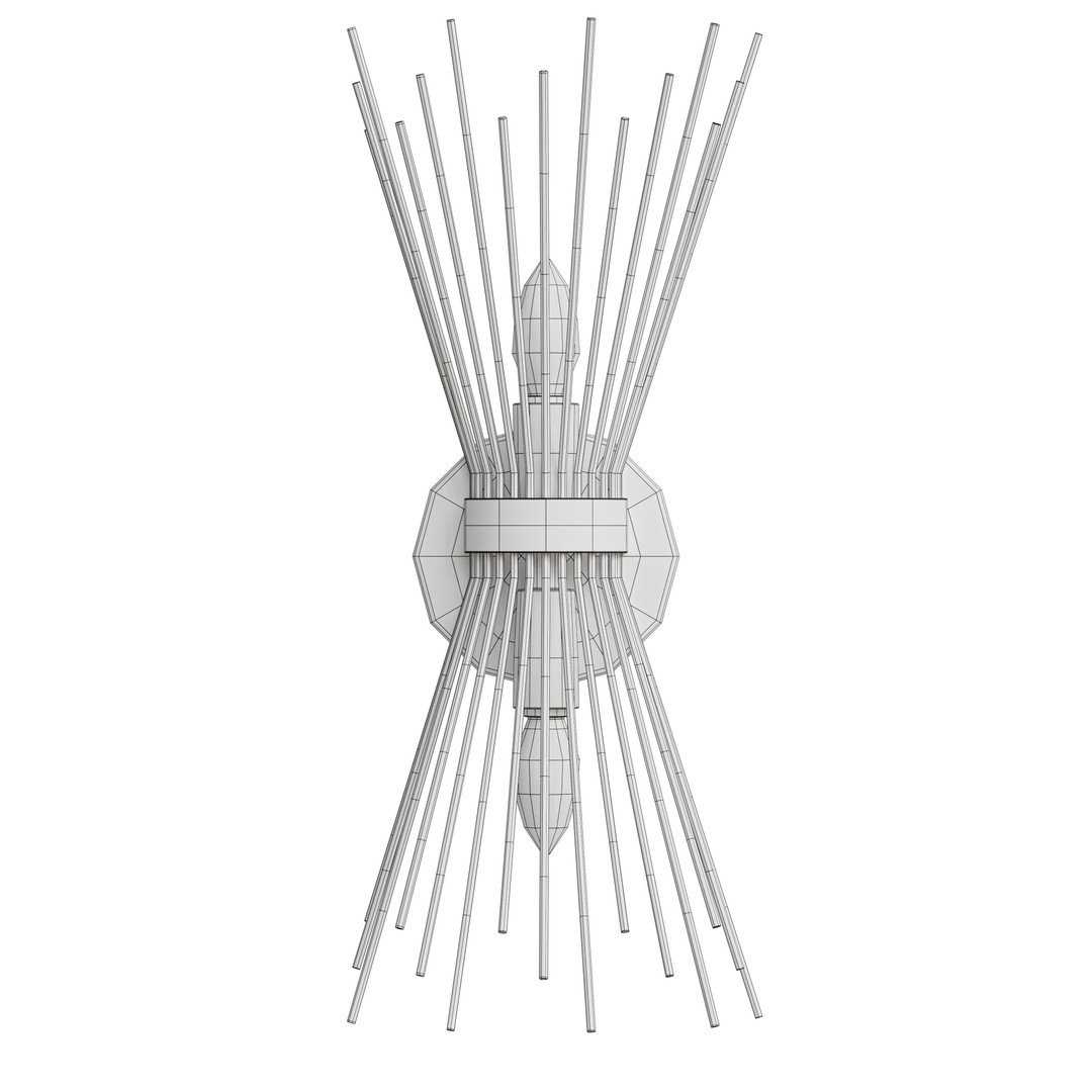 Jovenko Steel Wall Sconce 3D Model – Luxurious Low-Poly Lighting - View 14