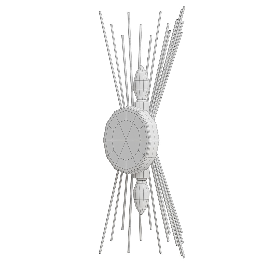 Jovenko Steel Wall Sconce 3D Model – Luxurious Low-Poly Lighting - View 15