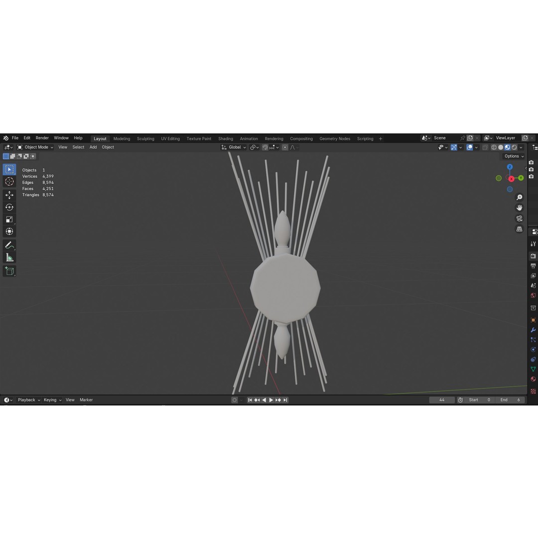 Jovenko Steel Wall Sconce 3D Model – Luxurious Low-Poly Lighting - View 27