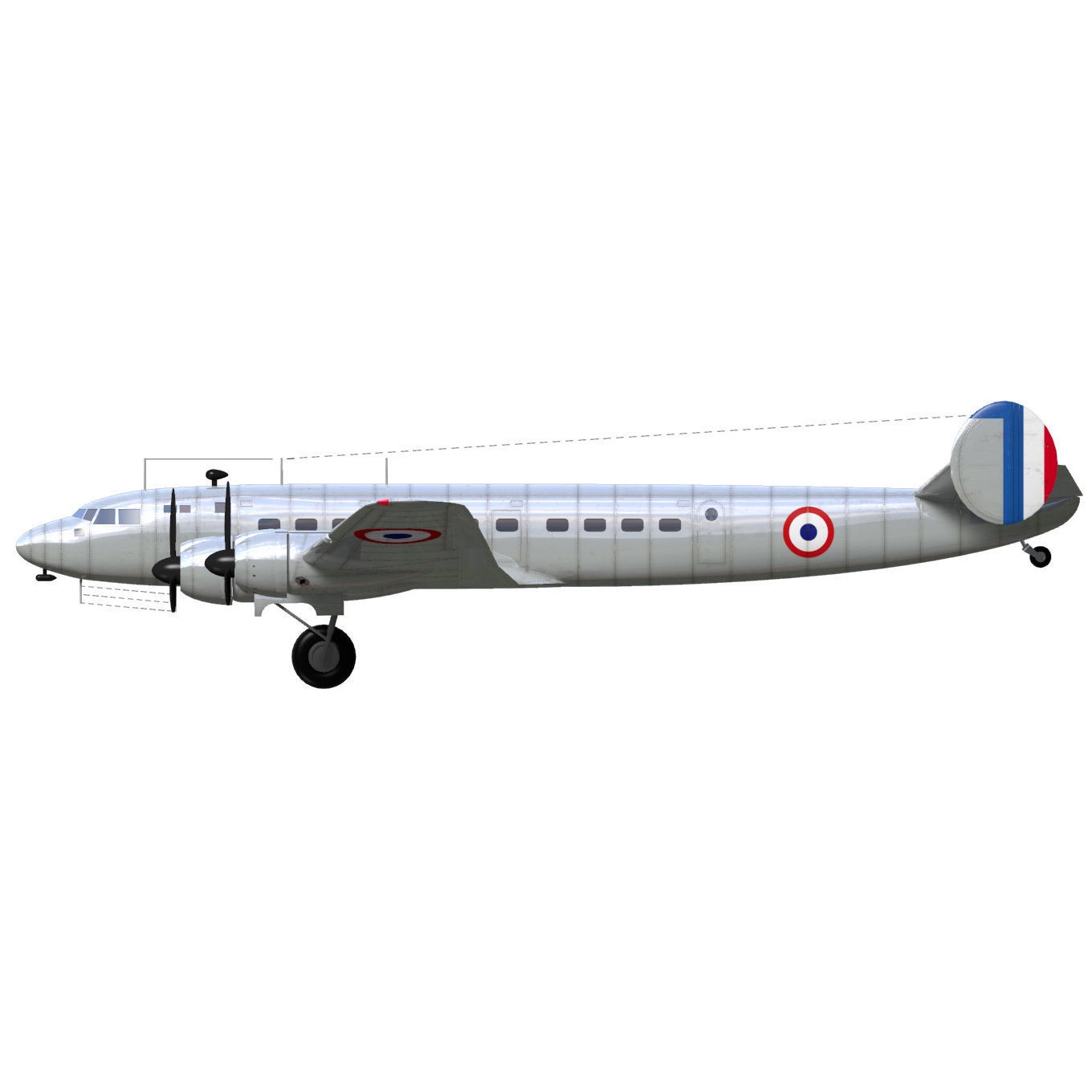 Sud-Est SE161 Languedoc - Historic 3D Model - View 11